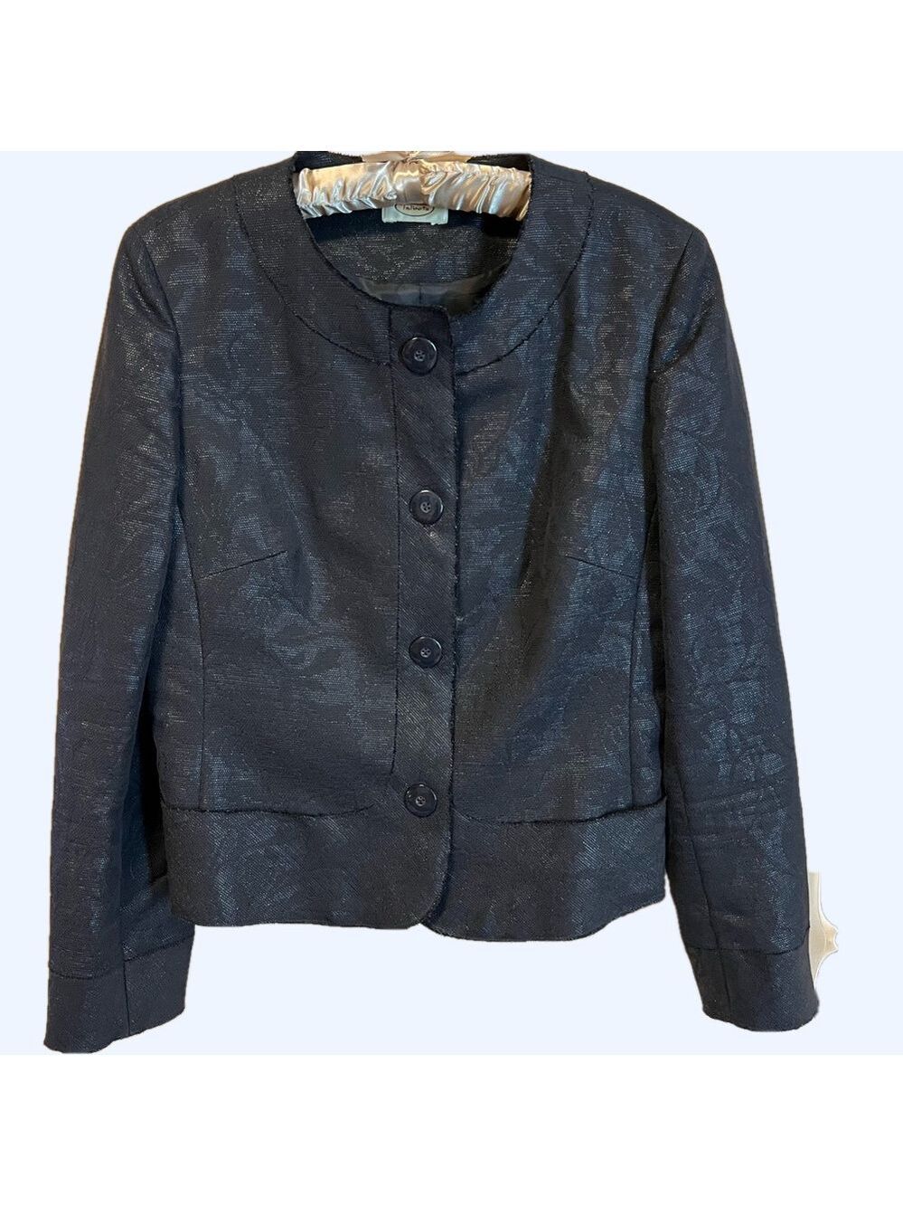Talbots Jacquard Cropped Jacket